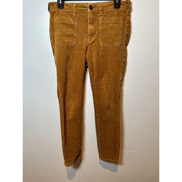 Pilcro And The Letterpress Pant Women's 27 Gold High Rise Skinny‎ Corduroy - Picture 1 of 5